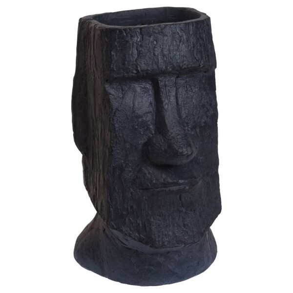 ProGarden Pot à fleurs Figurine île de Pâques 25x25 5x43 cm Anthracite