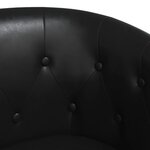 vidaXL Chaise cabriolet noir similicuir
