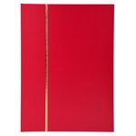 Album De Timbres Simili-cuir 64 Pages Noires - 22 5x30 5 Cm - Rouge - Exacompta