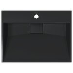 vidaXL Vasque 50x38x11 cm fonte minérale/marbre noir mat