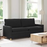 vidaXL Canapé Noir 196 x 81 x 87 5 cm Tissu