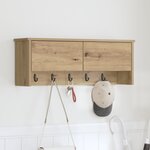 vidaXL Porte-manteau mural chêne artisanal 80 x 20 x 30 cm