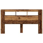 vidaXL Tête de lit à LED vieux bois 180x18 5x103 5cm bois d'ingénierie