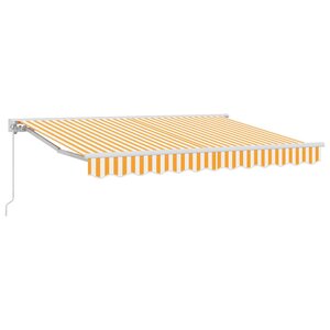 vidaXL Cadre d'auvent Jaune et blanc 250 x 200 cm
