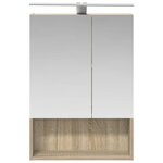 vidaXL Armoire Miroir de Salle de Bain Chêne Sonoma 50 x 14 5 x 70 cm