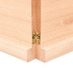 vidaXL Dessus de table bois massif non traité bordure assortie