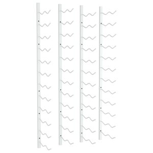 vidaXL Casier à vin mural pour 24 bouteilles 2 Pièces Blanc Fer