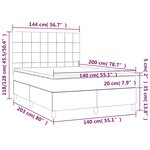 vidaXL Sommier à lattes de lit matelas et LED Bleu foncé 140x200 cm
