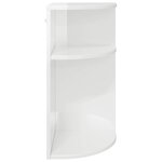 vidaXL Table d'appoint Blanc brillant 29 6 x 29 6 x 60 cm
