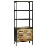 vidaXL Haut Armoire Marron 70 x 35 x 180 cm Bois de mangue massif
