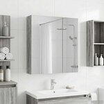 vidaXL Armoire Miroir de Salle de Bain Gris Sonoma 60 x 14 5 x 70 cm