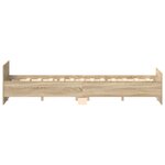 vidaXL Cadre de lit sans matelas gris béton 120x190 cm