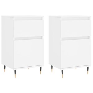 vidaXL Buffets 2 Pièces blanc 40x35x70 cm bois d’ingénierie