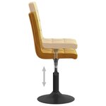 vidaXL Chaises pivotantes à manger lot de 4 marron velours