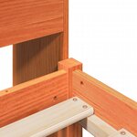 vidaXL Lit bibliothèque sans matelas cire marron 75x190 cm bois massif