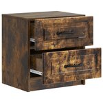 vidaXL Cabinet de chevet avec tiroir Chêne fumé 43 x 34 5 x 44 5 cm