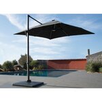 Parasol déporté en aluminium 2.7 m avec leds