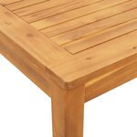 vidaXL Table à manger de jardin 110x110x75 cm bois d'acacia massif