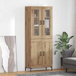 vidaXL Haut Armoire 2 Pièces Chêne artisanal Bois d'ingénierie