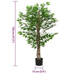 vidaXL Plante artificielle ficus 788 feuilles 120 cm vert