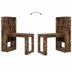 vidaXL Bureau Chêne fumé 122 x 67 x 145 cm Bois d'ingénierie