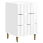 vidaXL Cabinet de chevet avec tiroir Blanc brillant 43 x 41 x 66 5 cm