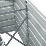 vidaXL Lit surélevé de jardin Acier galvanisé 240x40x77 cm Anthracite