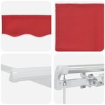 vidaXL Store manuel rétractable rouge 600 x 350 cm