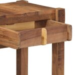 vidaXL Table console avec tiroir avec stockage Marron 107 x 33 x 76 cm