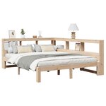 vidaXL Lit bibliothèque sans matelas 140x190 cm bois de pin massif
