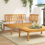 vidaXL Canapé d'angle palette de jardin bois massif d'acacia