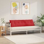 vidaXL Coussin de Dos Rouge 180 x 19 x 50 cm tissu