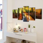 Set de toiles murales imprimées Forêt 200 x 100 cm