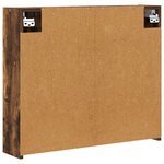 vidaXL Armoire Miroir de Salle de Bain Chêne fumé 73 5 x 16 x 62 5 cm