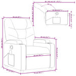 vidaXL Fauteuil de massage inclinable Noir Tissu