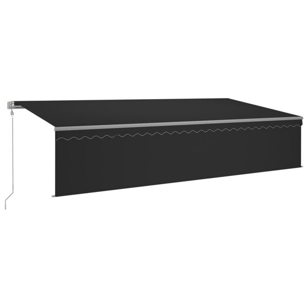 vidaXL Auvent automatique rétractable avec store 6x3 m Anthracite
