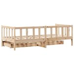 vidaXL Lit de jour avec tiroirs sans matelas 80x200 cm bois massif