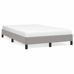 vidaXL Cadre de lit sans matelas gris clair 120x190 cm tissu