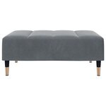 vidaXL Canapé-lit à 2 places avec repose-pied gris foncé velours