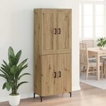 vidaXL Haut Armoire 2 Pièces Chêne artisanal Bois d'ingénierie