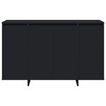 vidaXL Buffet Noir 120 x 41 x 75 cm Bois d'ingénierie