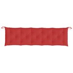 vidaXL Coussin de banc de jardin rouge 180x50x7 cm tissu oxford