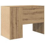 vidaXL Bureau d'écriture Chêne artisanal Panneau de particules Moyenne