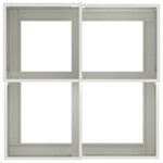 Jardinière vidaXL 100x100x48 cm Acier Blanc