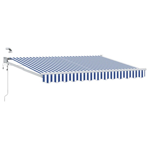 vidaXL Auvent rétractable électrique Bleu et Blanc 2 5 x 2 m