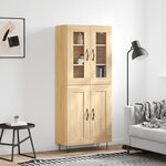 vidaXL Buffet haut Chêne sonoma 69 5x34x180 cm Bois d'ingénierie