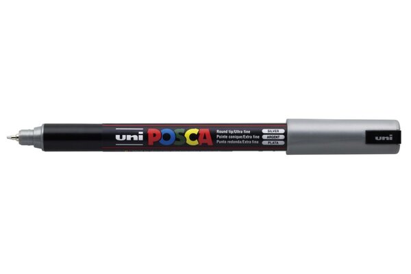 Marqueur pointe calibrée extra-fine pc1mr 0 7mm argent x 6 POSCA