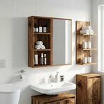 vidaXL Armoire murale de salle de bain Bois ancien 30 x 14 x 70 cm