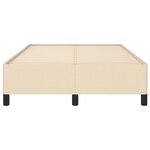 vidaXL Cadre de lit crème 120x190 cm tissu