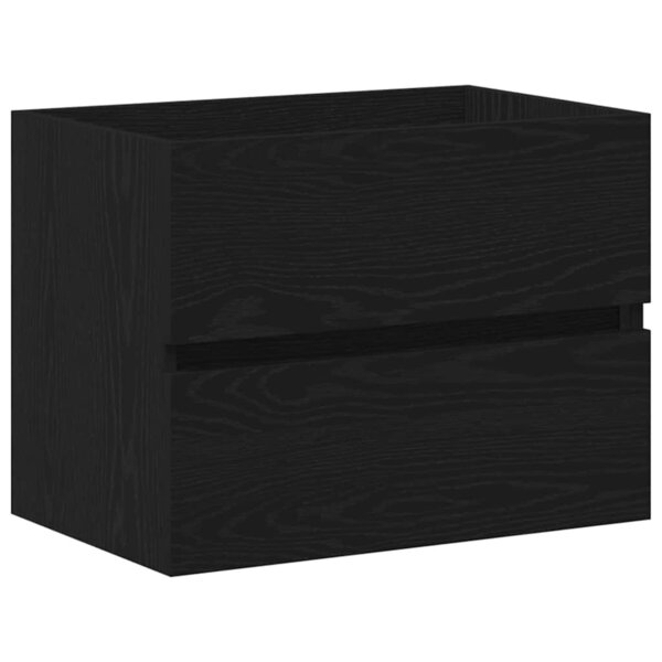 vidaXL Cabinet lavabo chêne noir 60x38 5x45 cm Bois d'ingénierie
